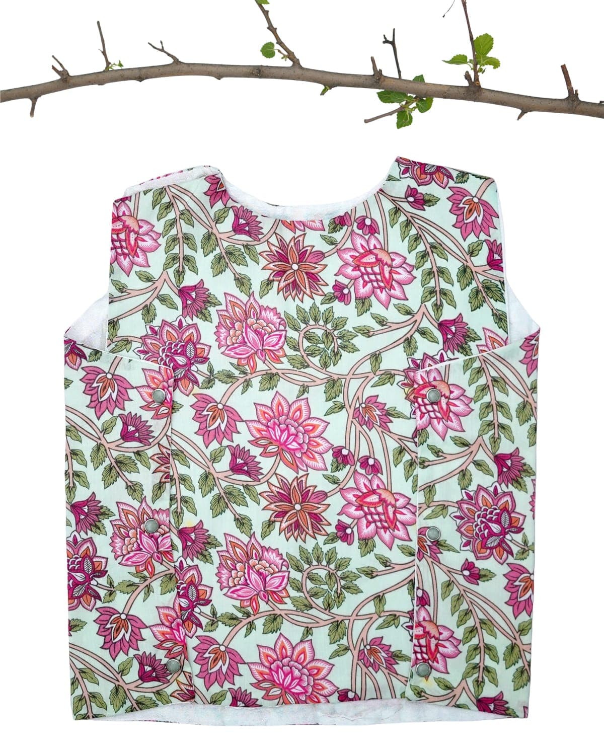 Bahar Printed Jhabla, laid flat